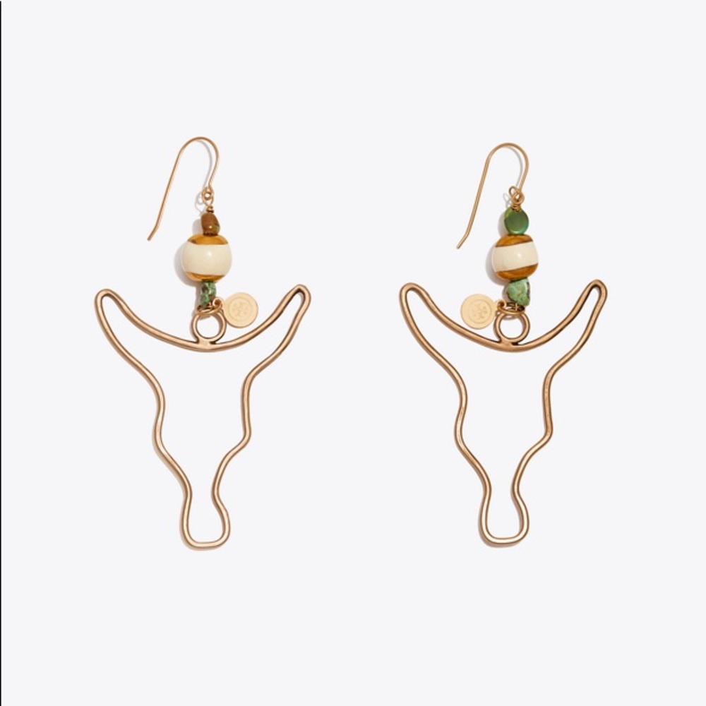 ISO {Tory Burch} Steer Head Earrings